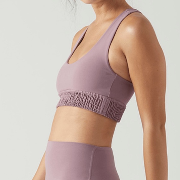 GLYDER NWT WISTFUL MAUVE BLOSSOM SPORTS BRA EXTRA SMALL - Picture 3 of 9